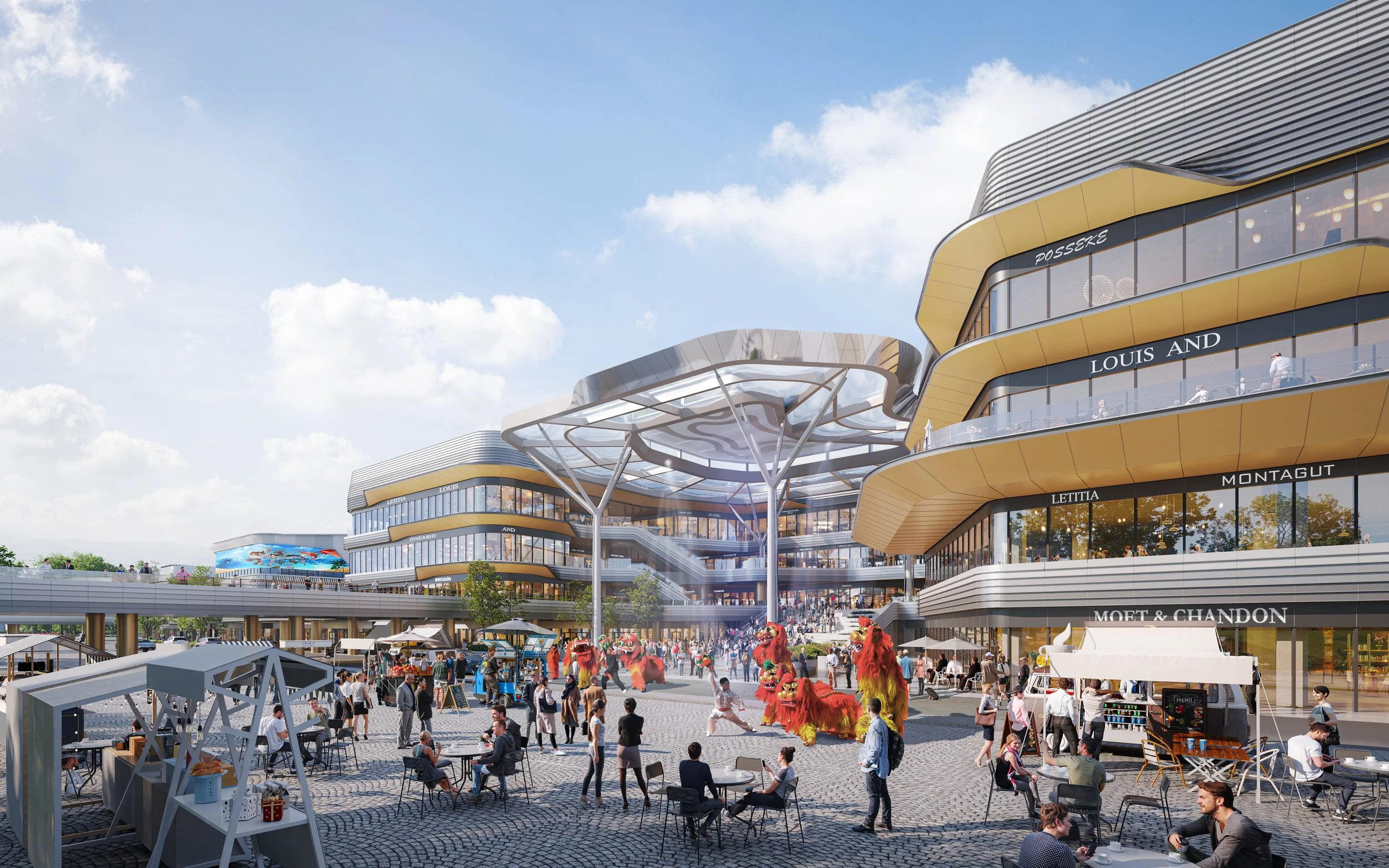 PLOT C - CENTRAL PLAZA: RENDER VIEW