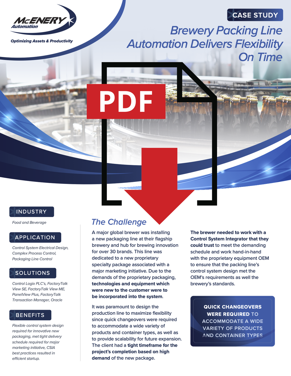 Case Study: Brewery Packaging Line Automation — McEnery Automation