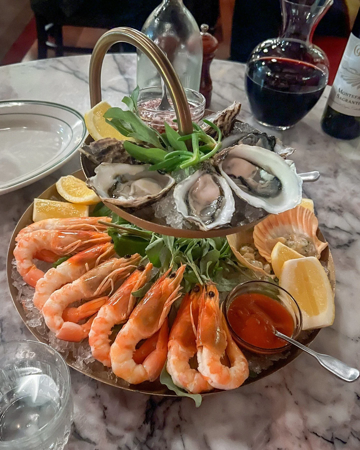 If you (like me) need some help choosing a bottle of wine to take you through a seafood platter entree and into a porterhouse main, our sommeliers have the answers 
(photo taken mere moments before this platter was devoured)