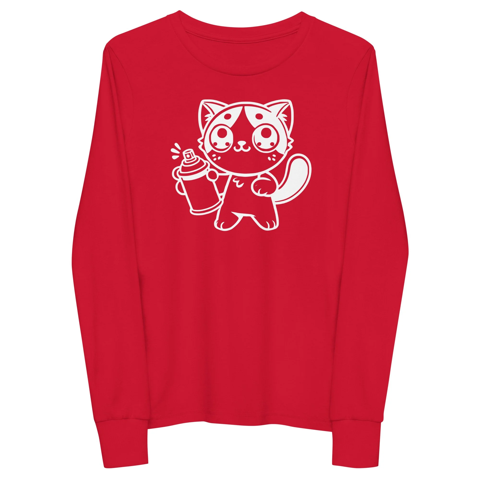 Kitten Graffiti Kids design by TSEL - Youth long sleeve tee