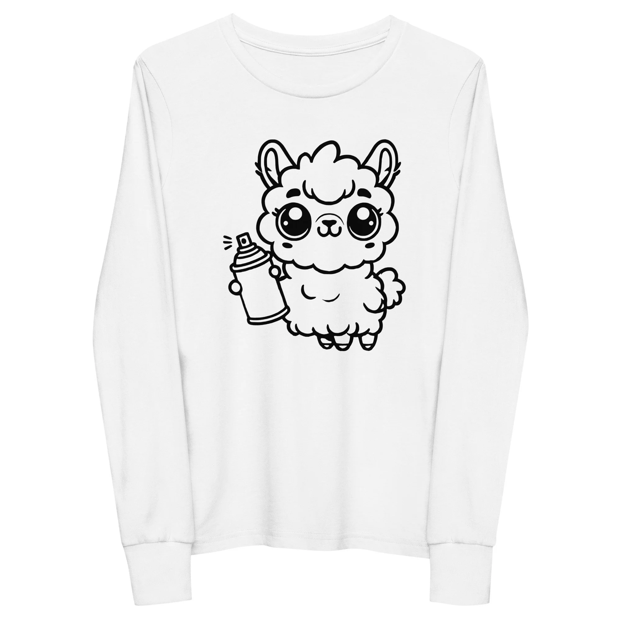 Llama Graffiti Kids design by TSEL -  Youth long sleeve tee