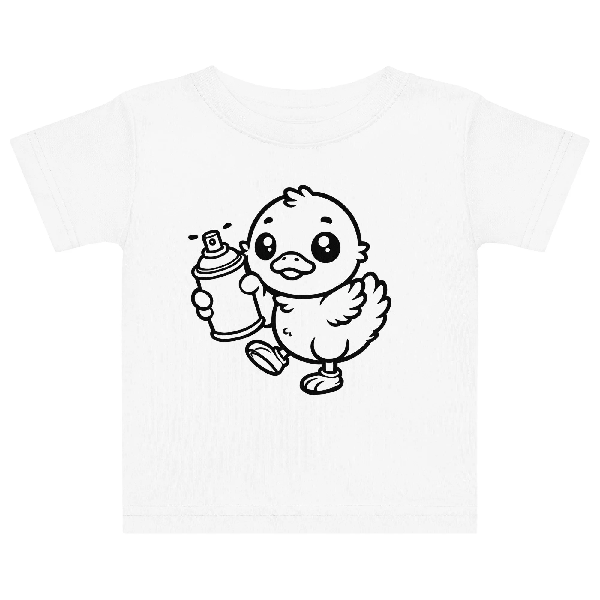 Duckling Graffiti Kids design by TSEL -  Baby jersey t-shirt