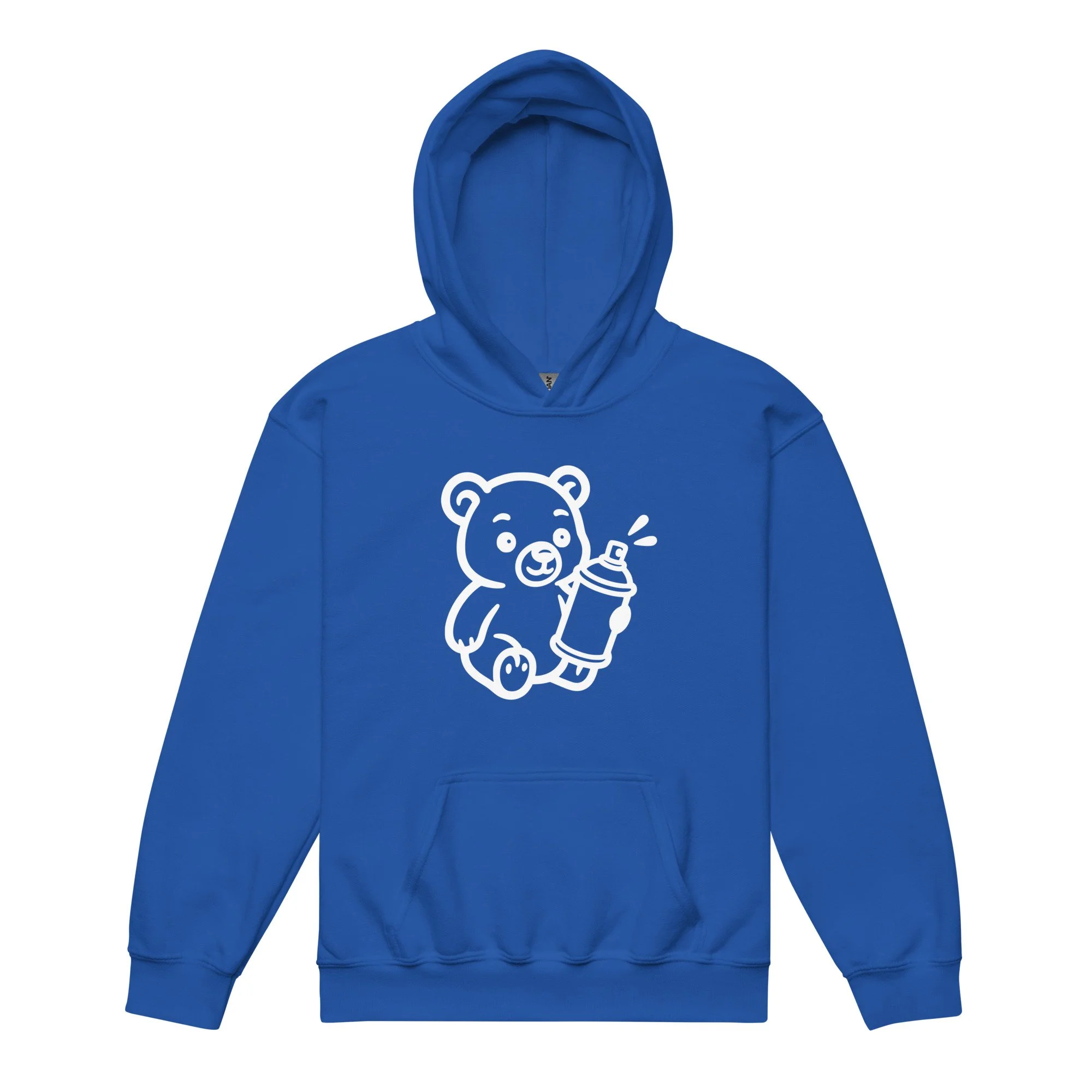 Bear Graffiti Kids design by TSEL - Youth heavy blend hoodie
