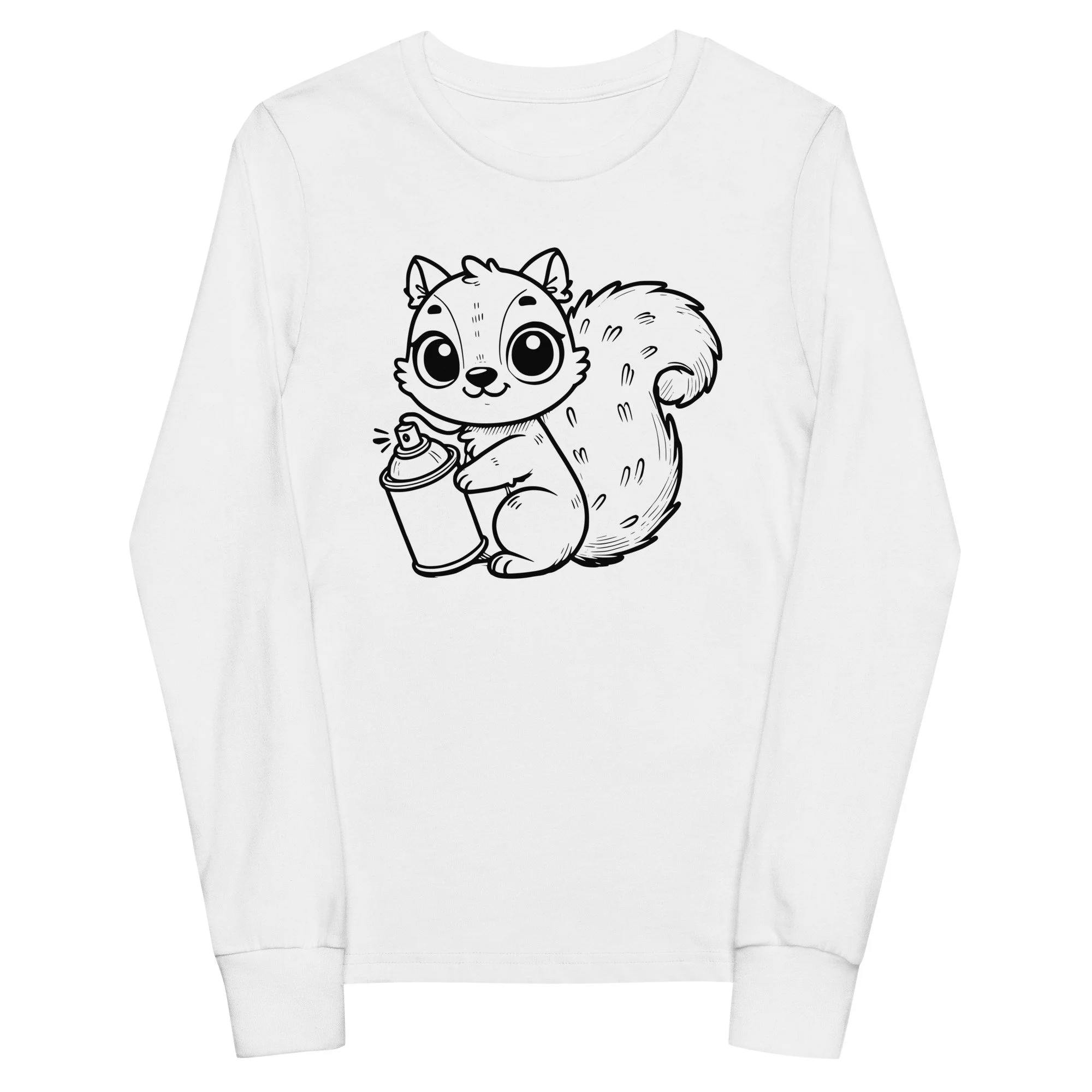 Squirrel Graffiti Kids design by TSEL - Youth long sleeve tee