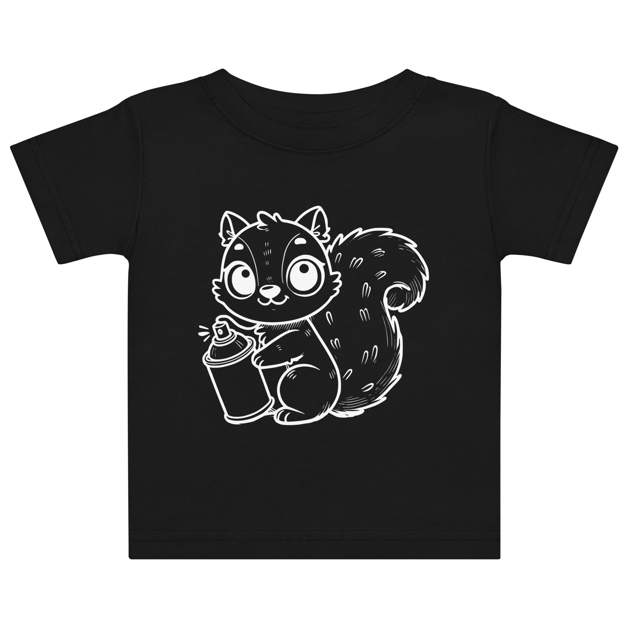 Squirrel Graffiti Kids design by TSEL - Baby jersey t-shirt