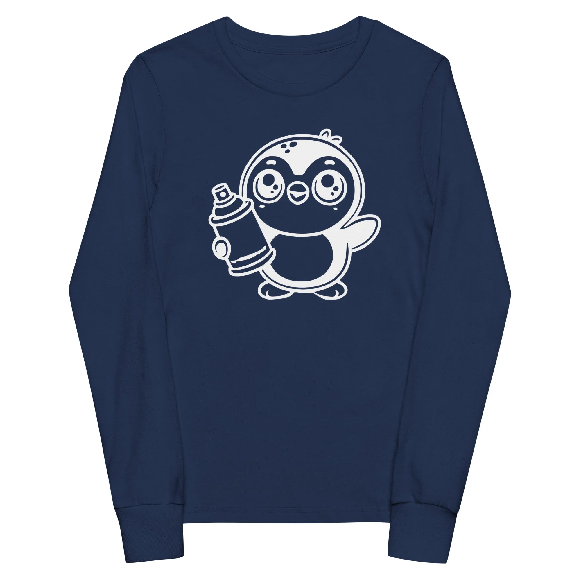 Penguin Graffiti Kids design by TSEL - Youth long sleeve tee