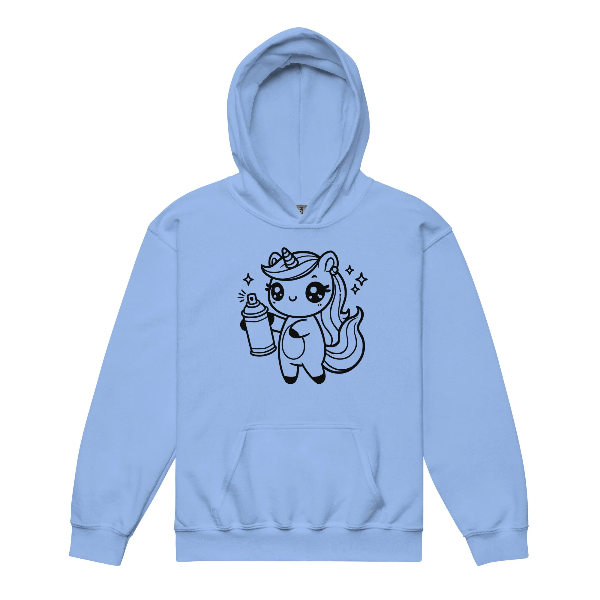 Unicorn Graffiti Kids design by TSEL - Youth heavy blend hoodie