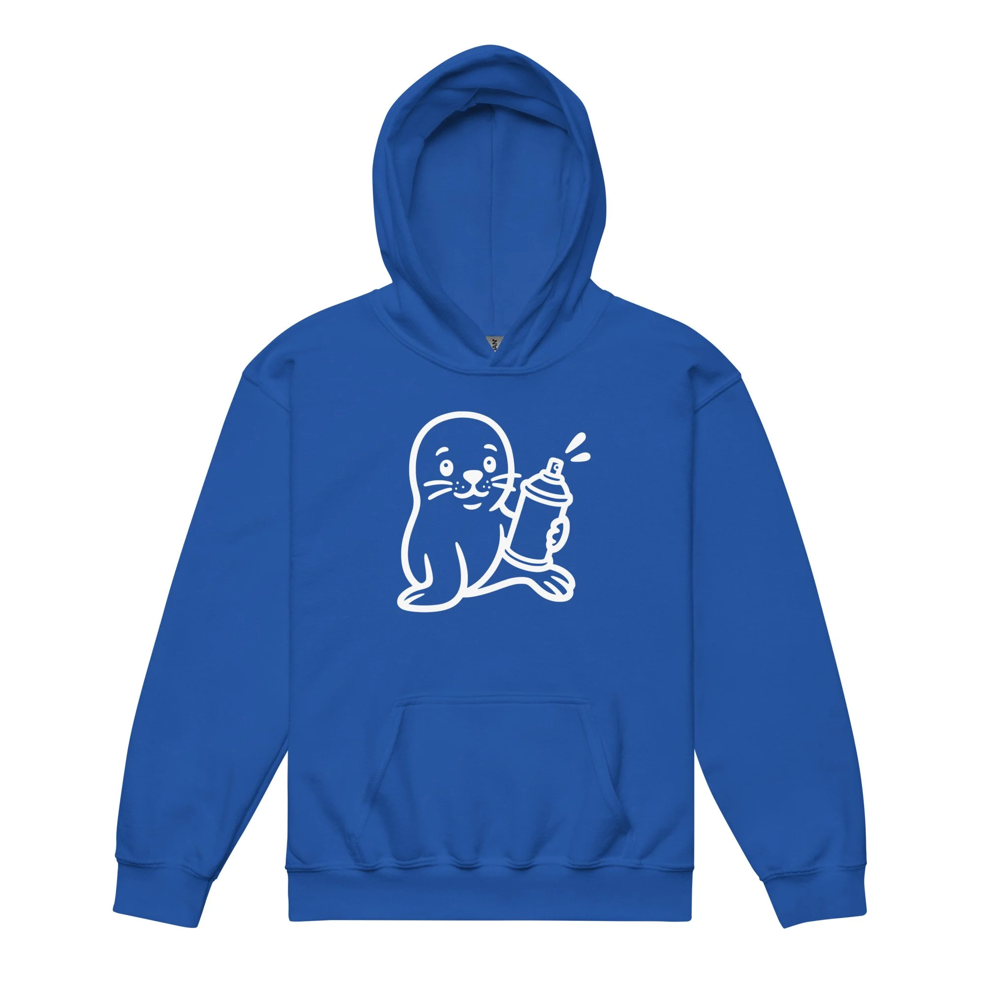Seal Graffiti Kids design by TSEL - Youth heavy blend hoodie