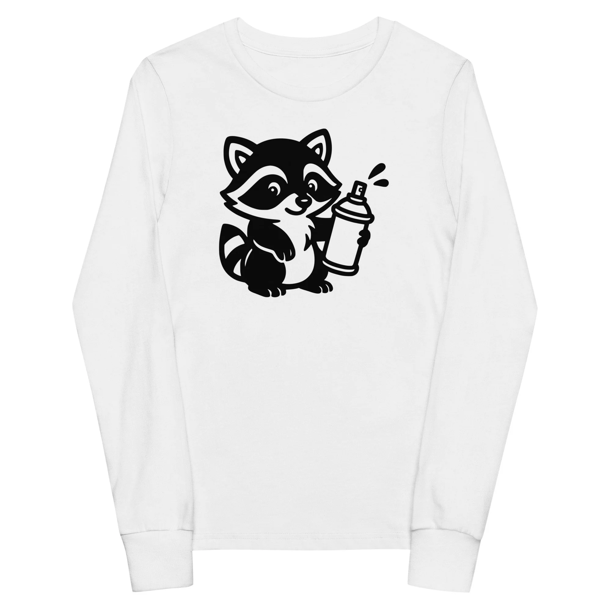 Raccoon Graffiti Kids design by TSEL - Youth long sleeve