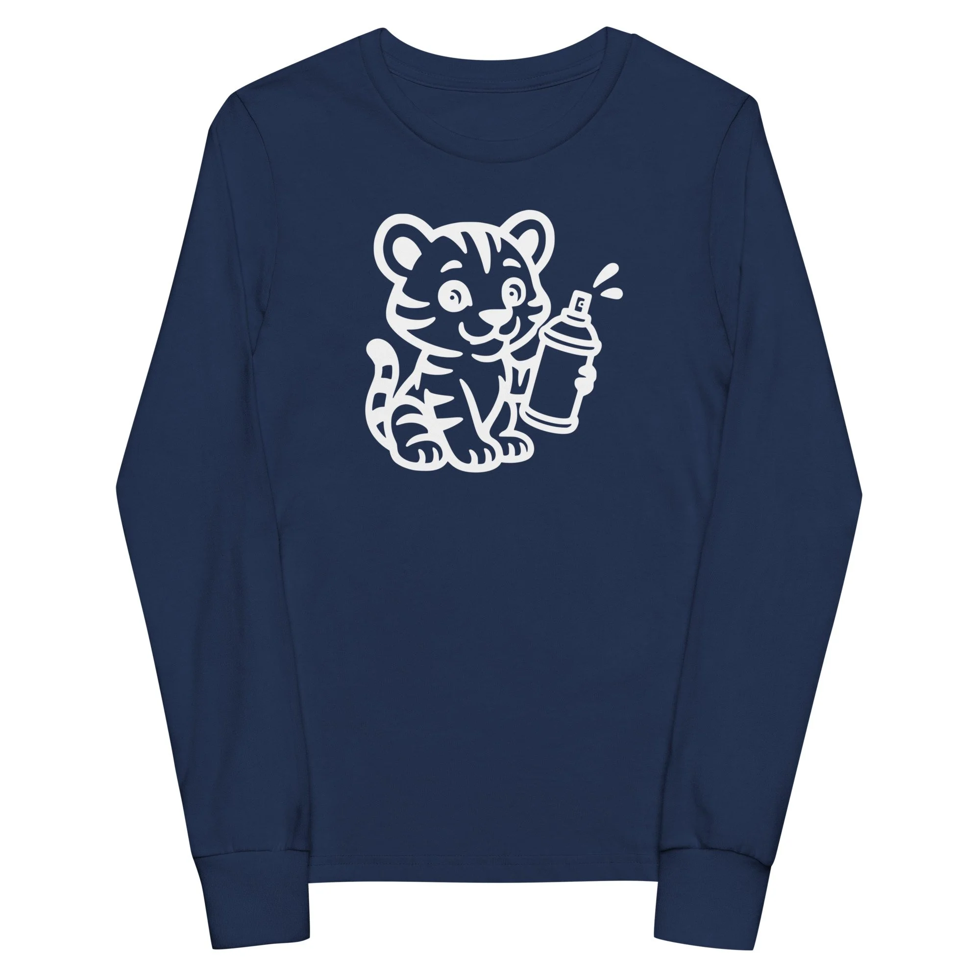 Tiger Graffiti Kids design by TSEL - Youth long sleeve