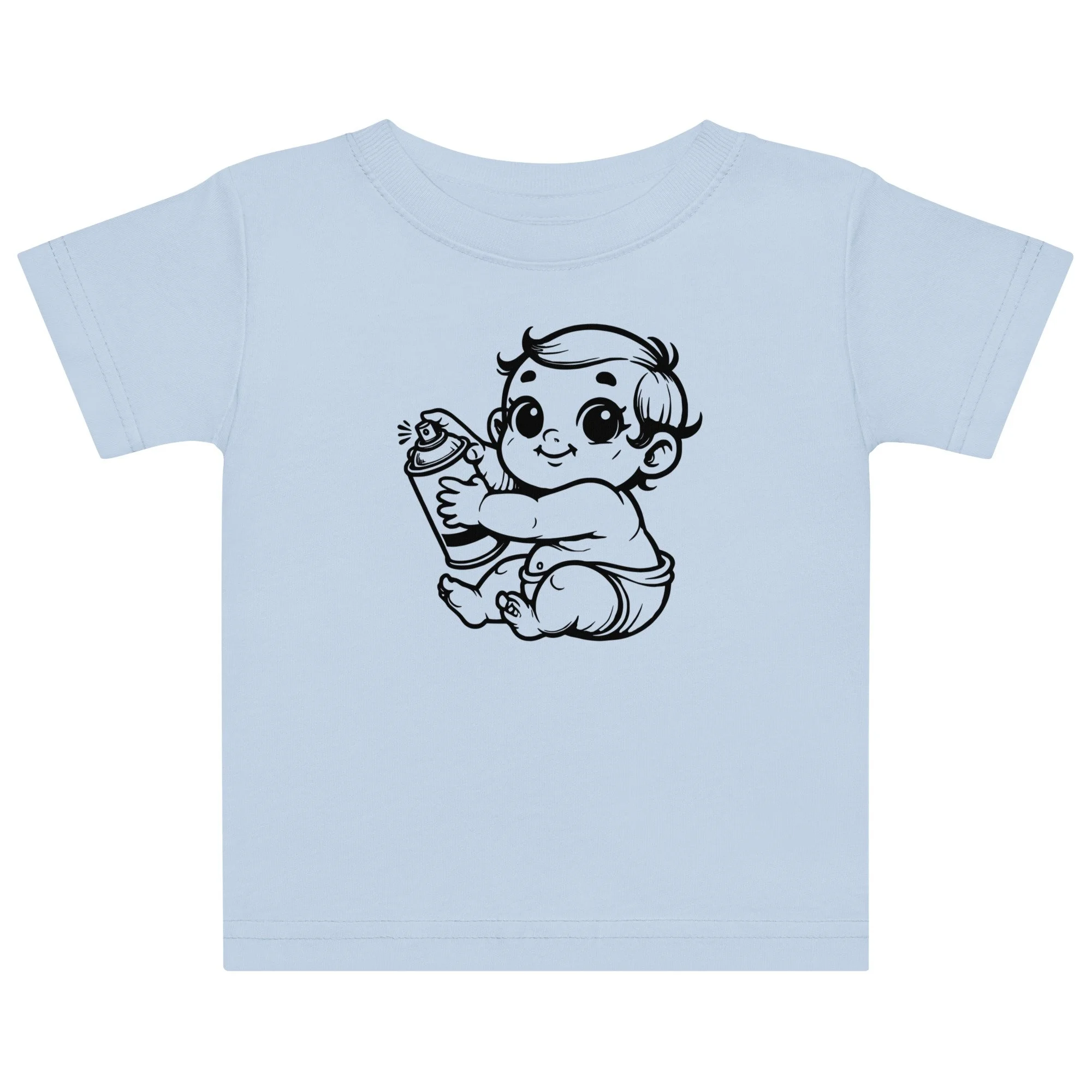 Baby Boy with can Graffiti Kids design by TSEL - Baby jersey t-shirt