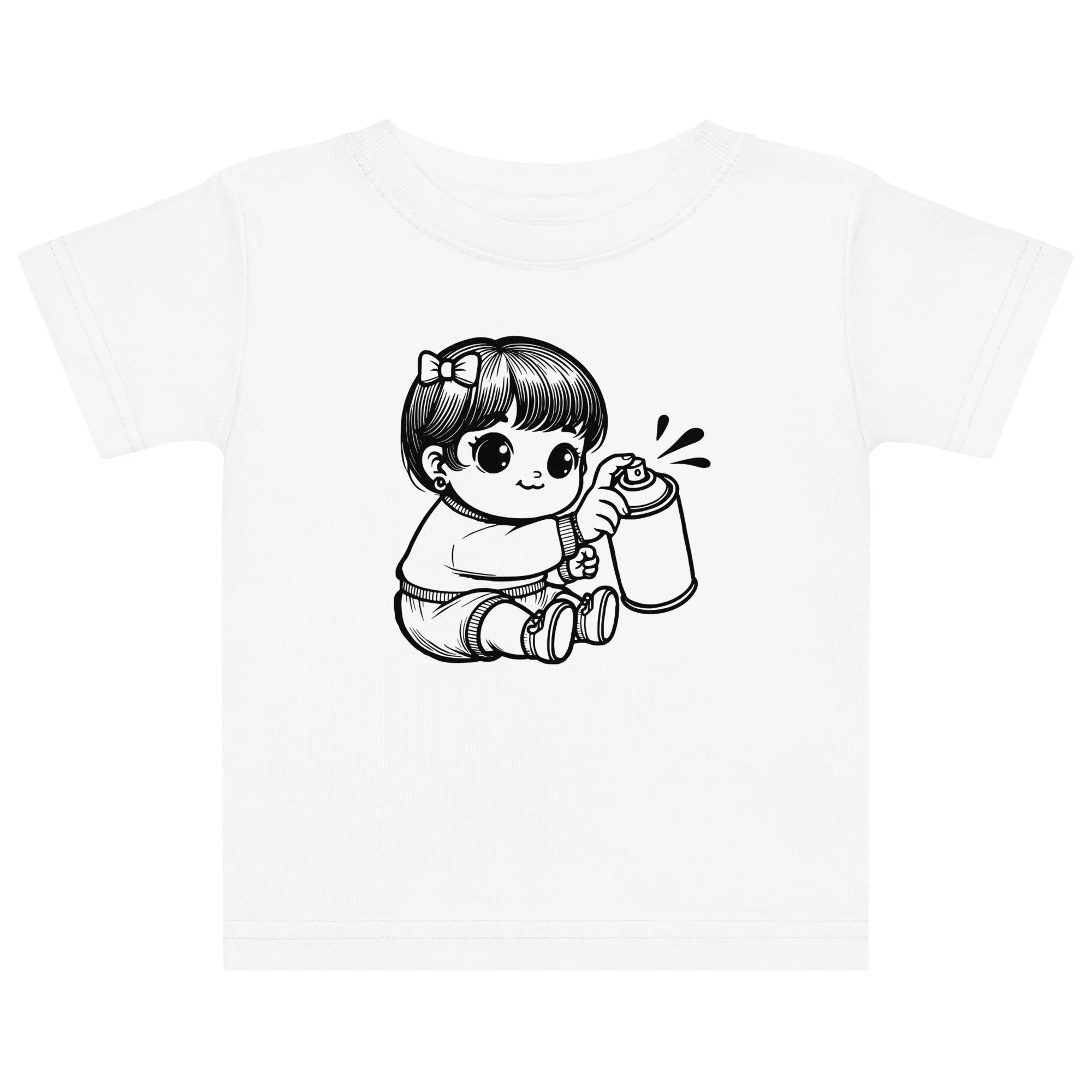 Baby Girl Graffiti Kids design by TSEL - Baby jersey t-shirt
