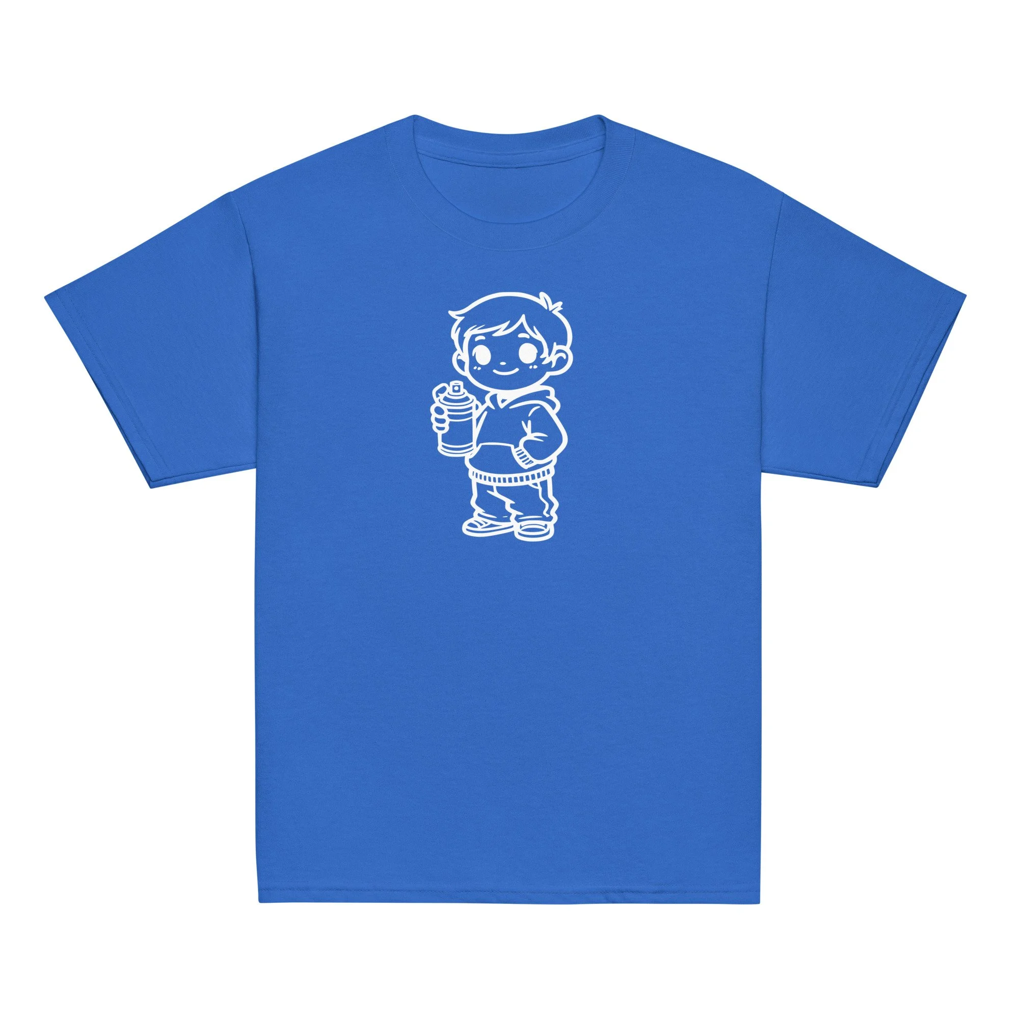 Smiling boy with can Graffiti Kids design by TSEL - Youth classic tee