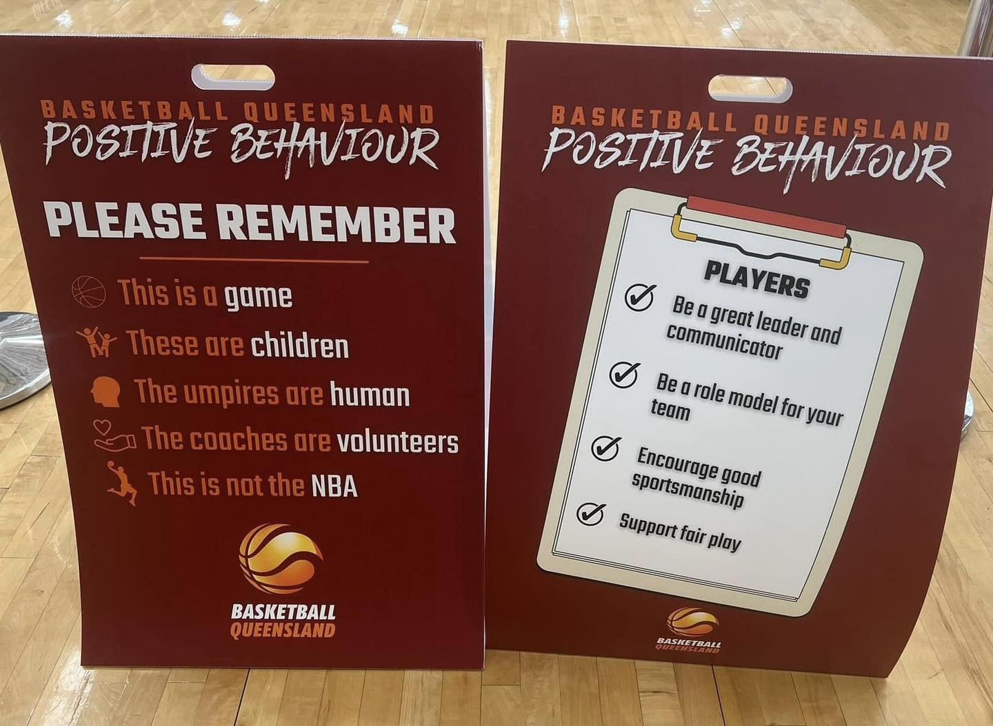 A friendly reminder for every one attending junior games at Gold Coast Basketball 🏀