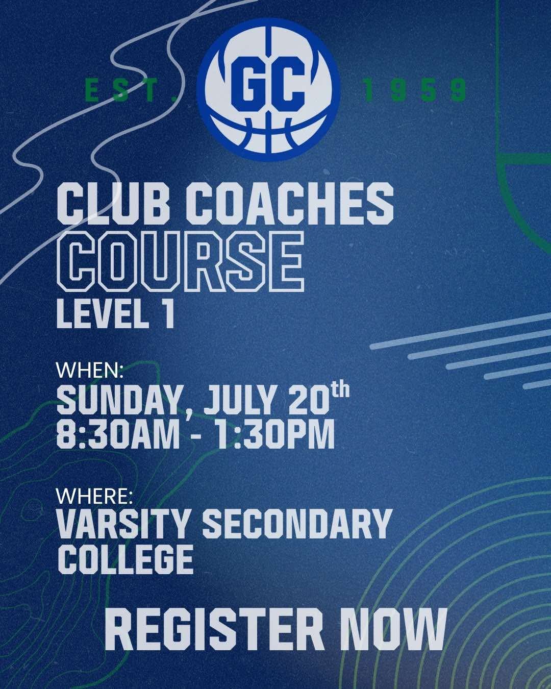 Club Coaches Course - Level 1