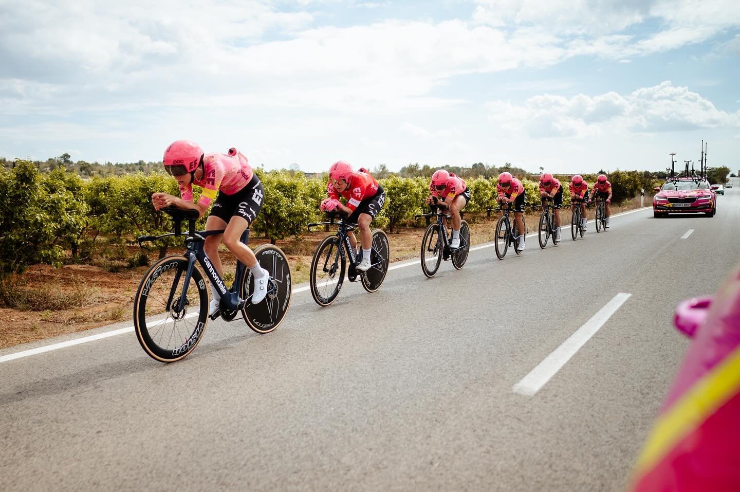 Top 5 for us today in the TTT, and only 9 seconds off the winner 😁. We are happy with the result, but more importantly we are proud of how we rode. With only 1 day of TTT  training, we gave our best and rode as a team, and with that we are so proud 
