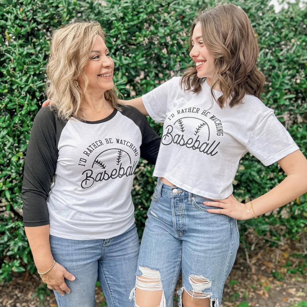 I'd Rather be Watching Baseball Raglan — Julia Morales