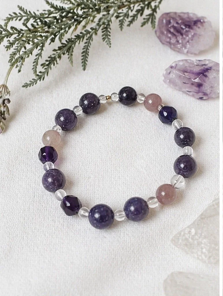 Amethyst Bloom Bracelet | Handmade Healing Crystal Jewelry