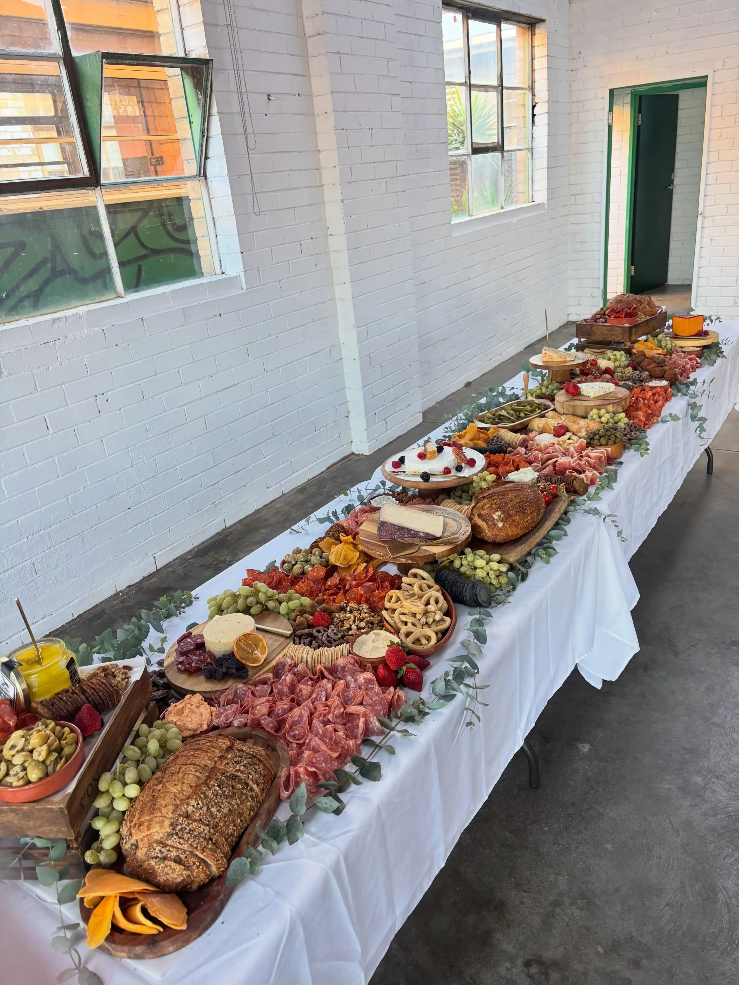 3 metre table in all her glory! We reopen October 5 and I can&rsquo;t wait to get back to catering all of your events! 🥳