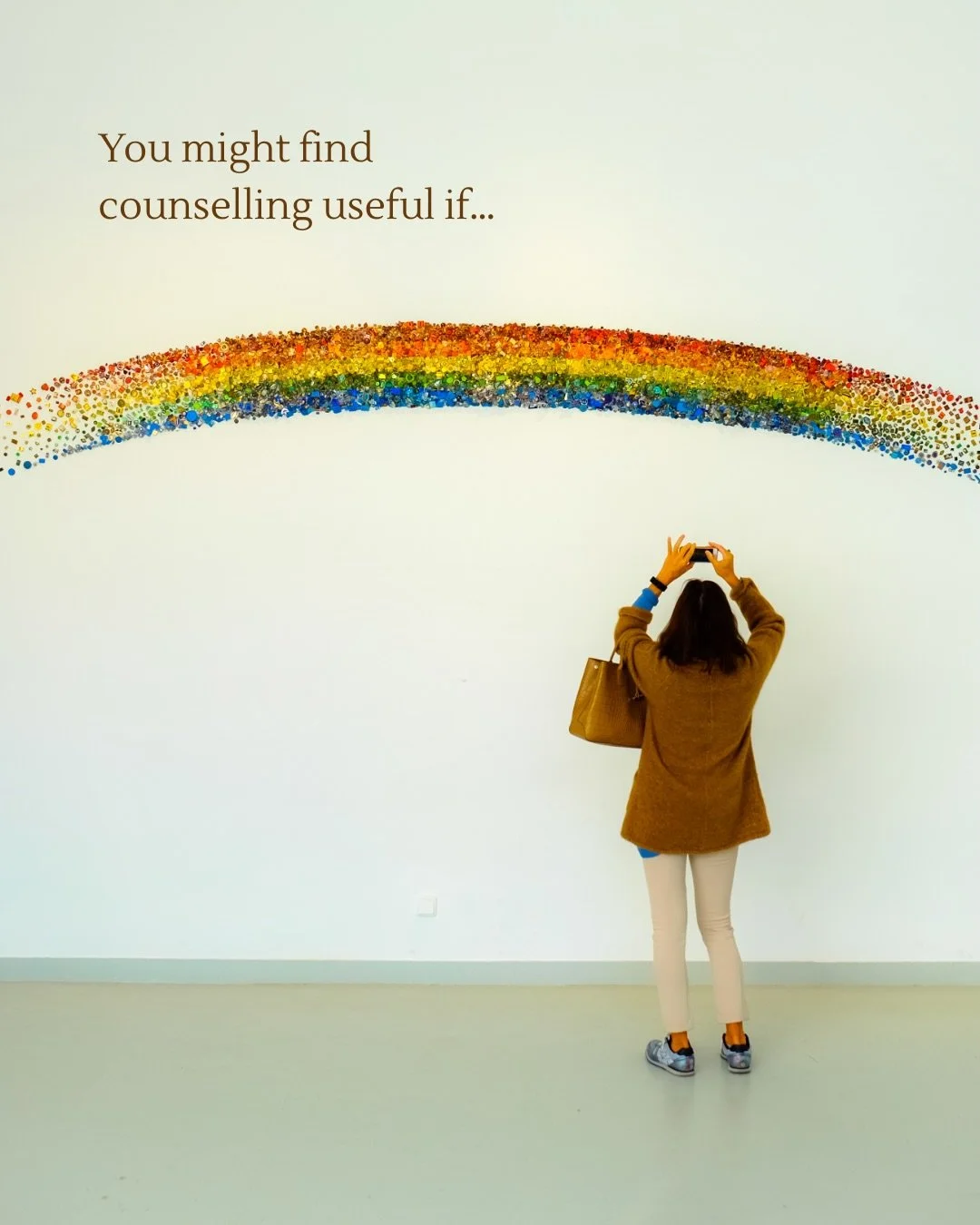 The *everyday* issues can be big topics to bring to your session to discuss. They are more than welcome here 🫶🏼 and have a big role in how you feel about your life.

Often people can be worried their issue is too big or too small. Thing is, if it&r