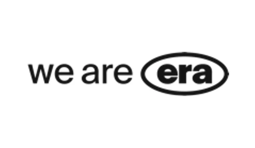 Text that says "we are era" with the word "era" enclosed in an oval shape.