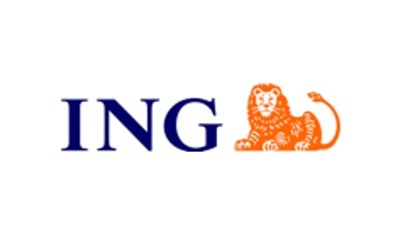 ING logo with blue text and an orange lion illustration