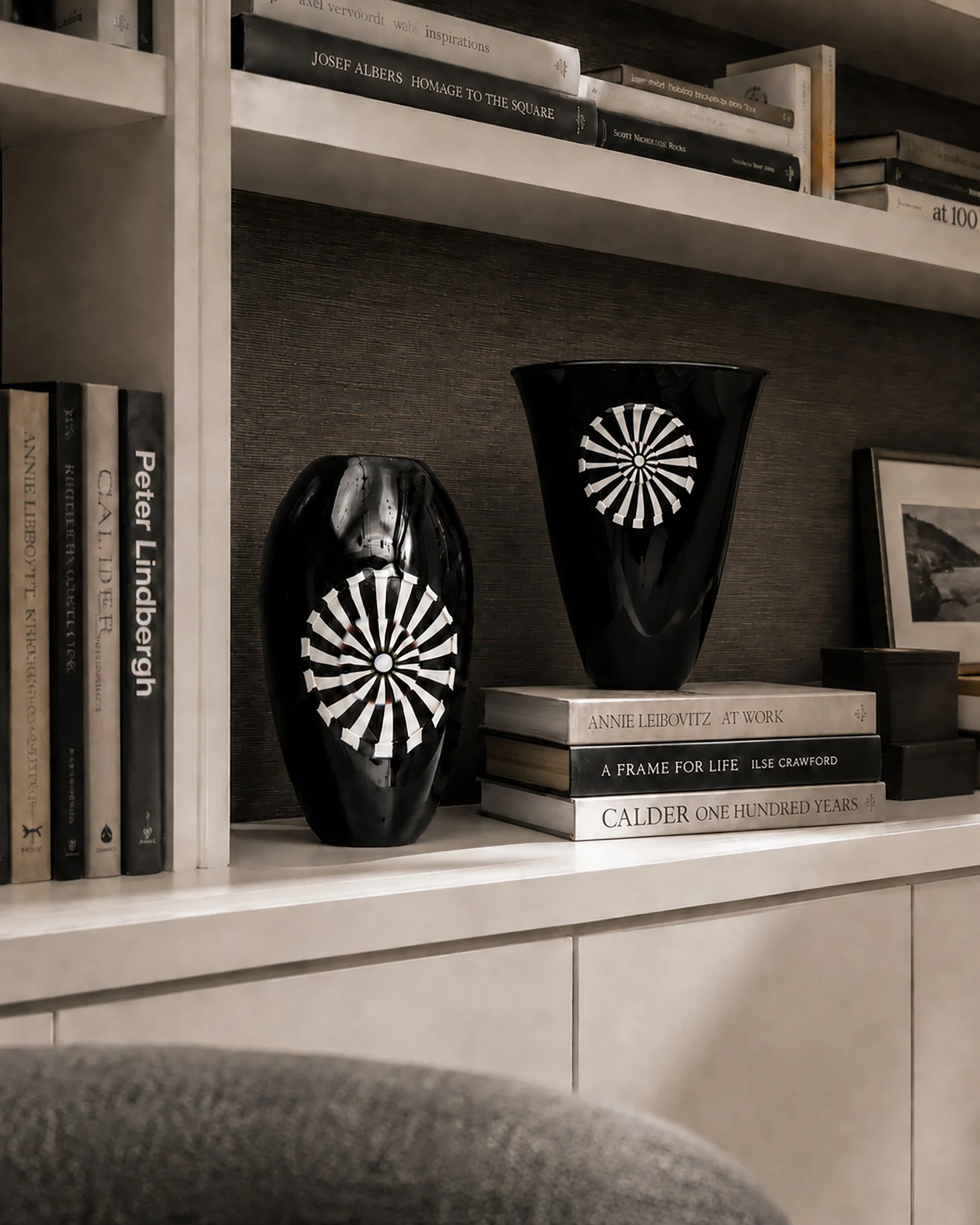 Murano Glass B&W Op Art Vases Arch.jpg