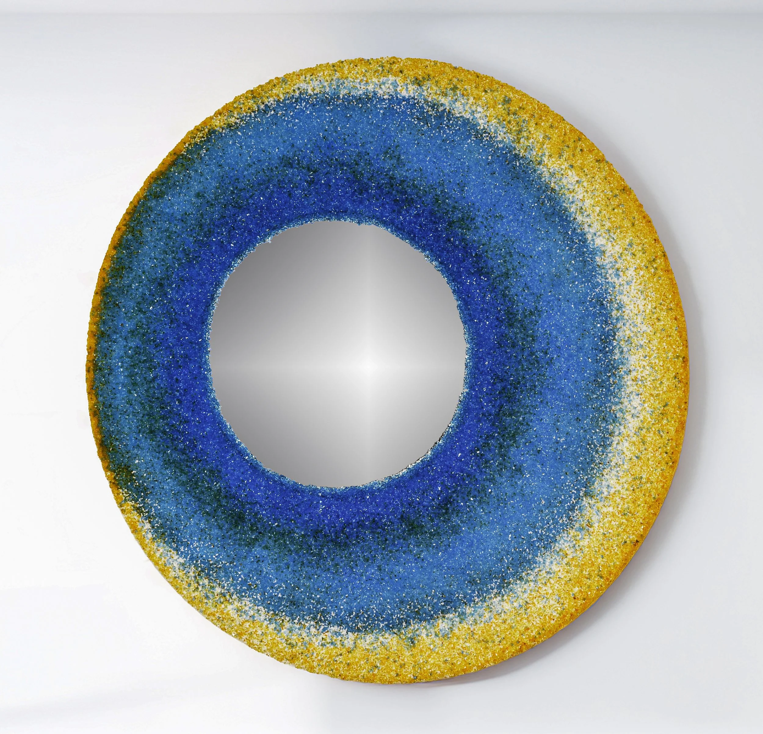 Mediterranean Halo — One-of-a-Kind Circular Mirror in MicroCristallo Fusione™