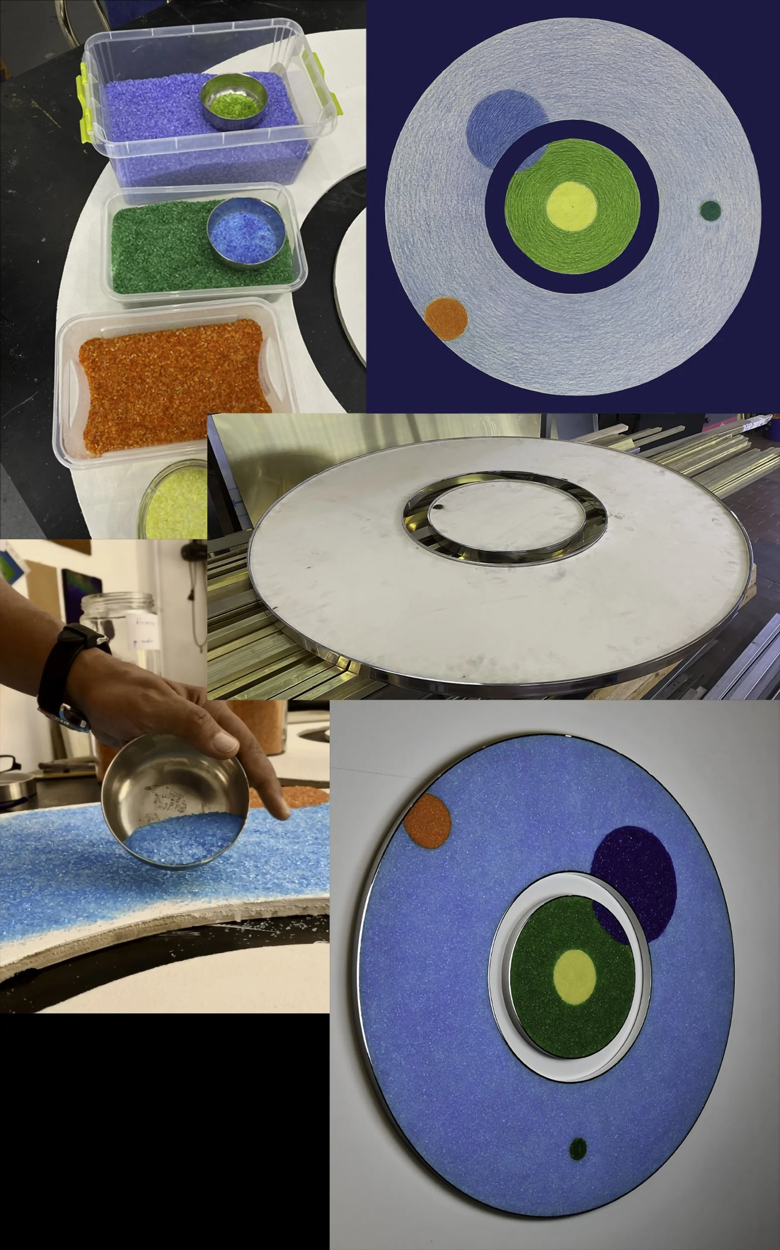 KalaRara Roma wall sculpture development showing material experimentation, surface detailing, and final installed artwork