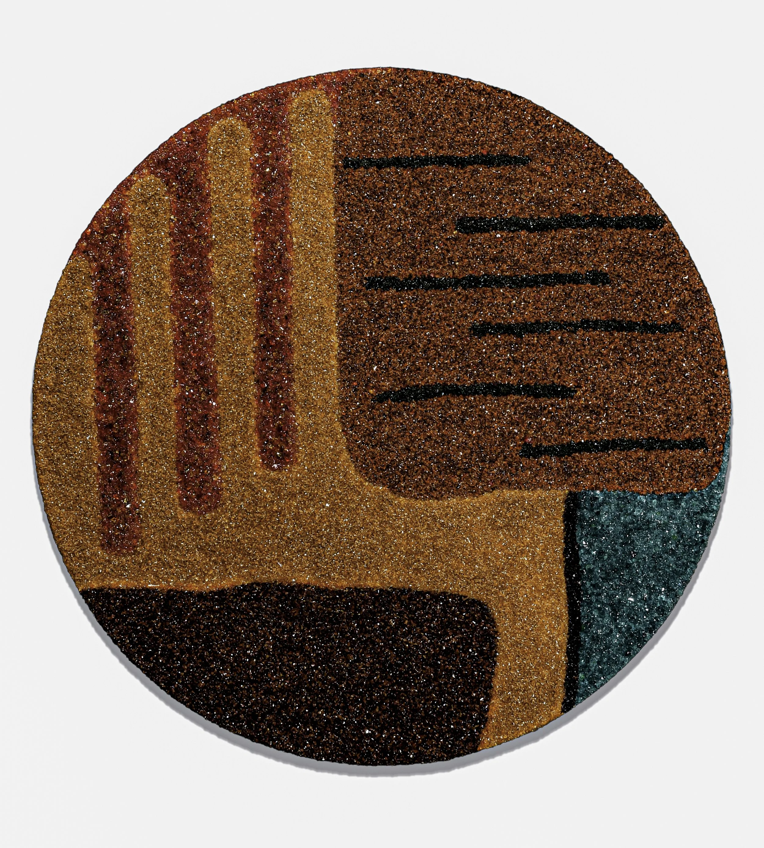 IN THE GATHERING PLACE — One-of-a-Kind Circular Wall Art in MicroCristallo Fusione™