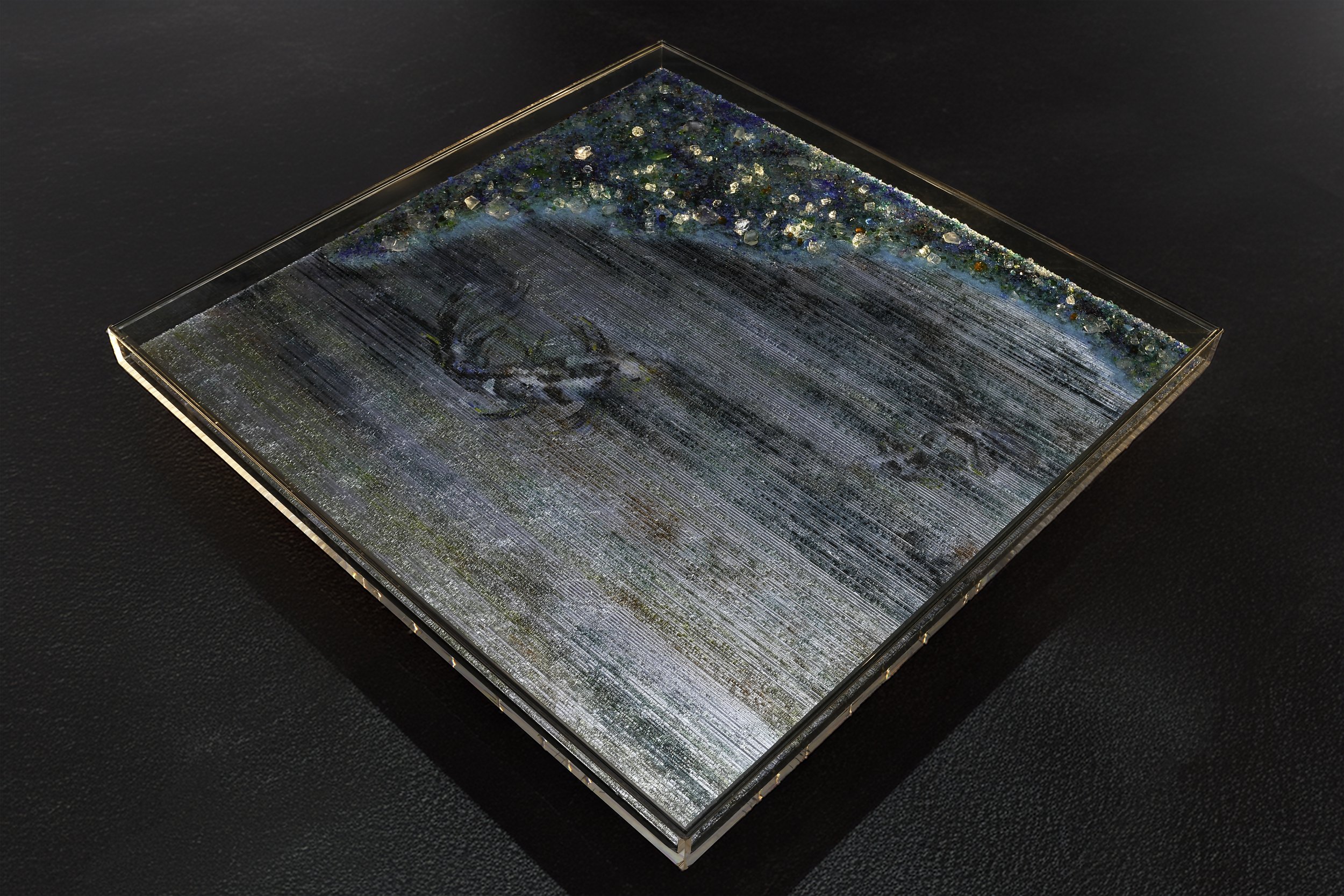 Contemporary sculptural coffee table handcrafted in Rome by KalaRara Roma