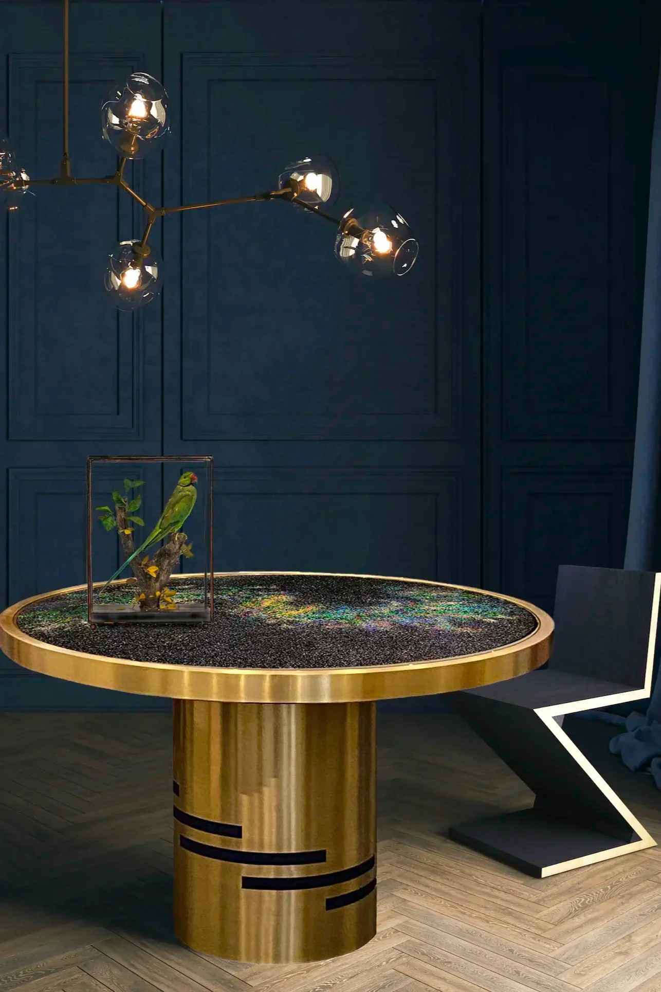 L’UNIVERSO one-of-a-kind sculptural table handcrafted in Rome