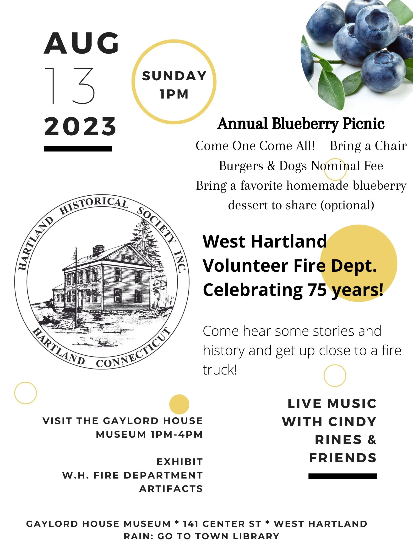 Annual Blueberry Picnic — Hartland Historical Society