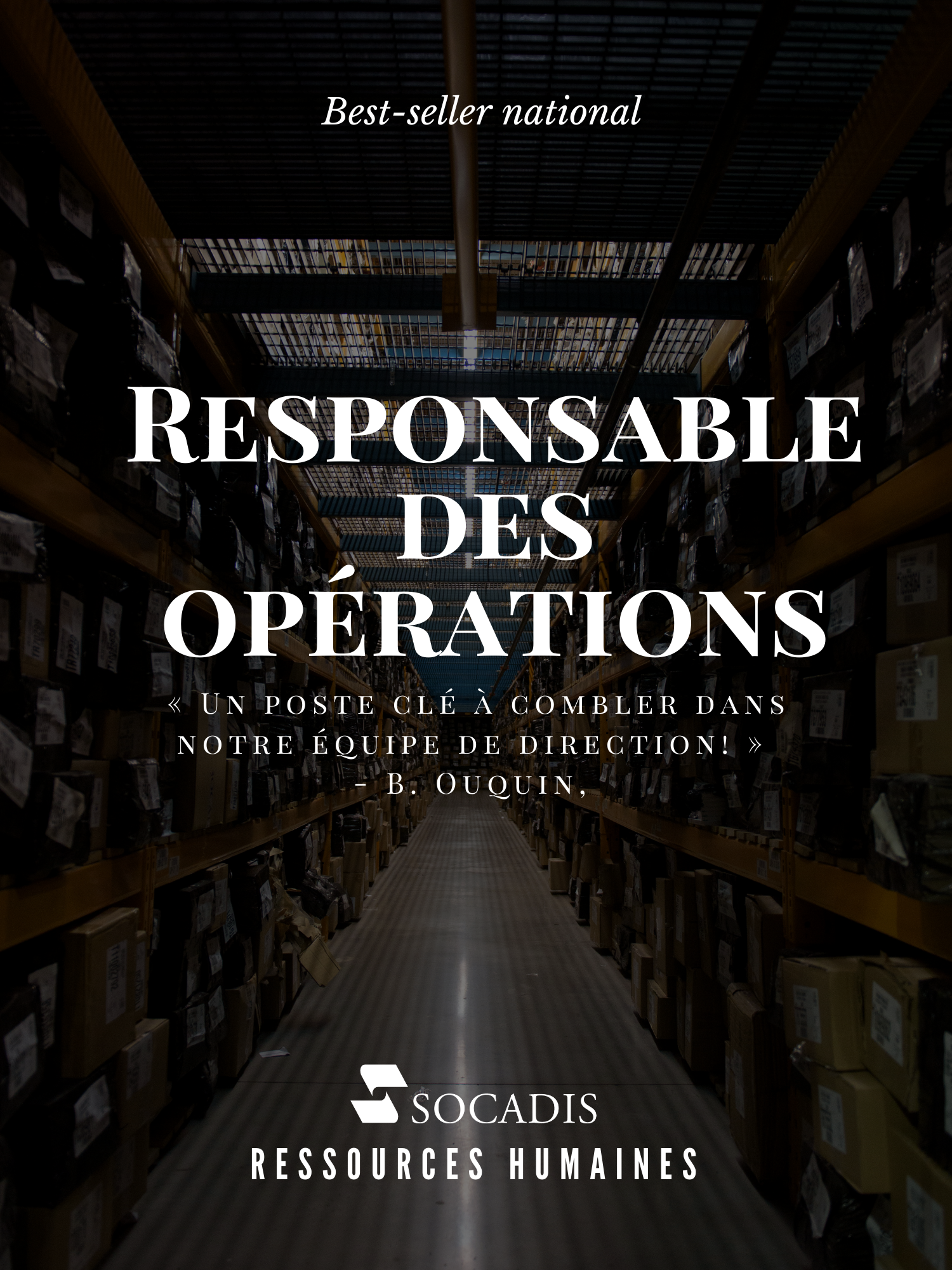 Responsable des opérations (domaine du livre)