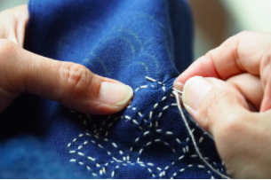Sashiko hand-stitching
