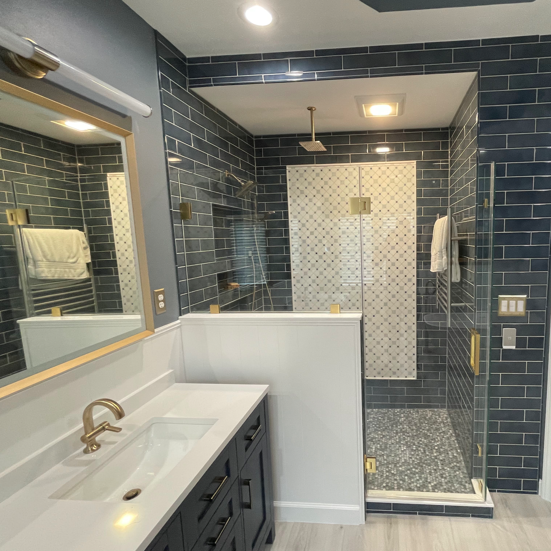 Dropped Ceiling in to Allow for Plumbing Railhead and Knee Wall