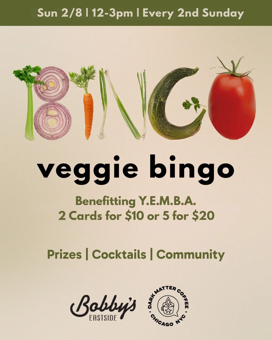 Veggie Bingo at Robert's Westside