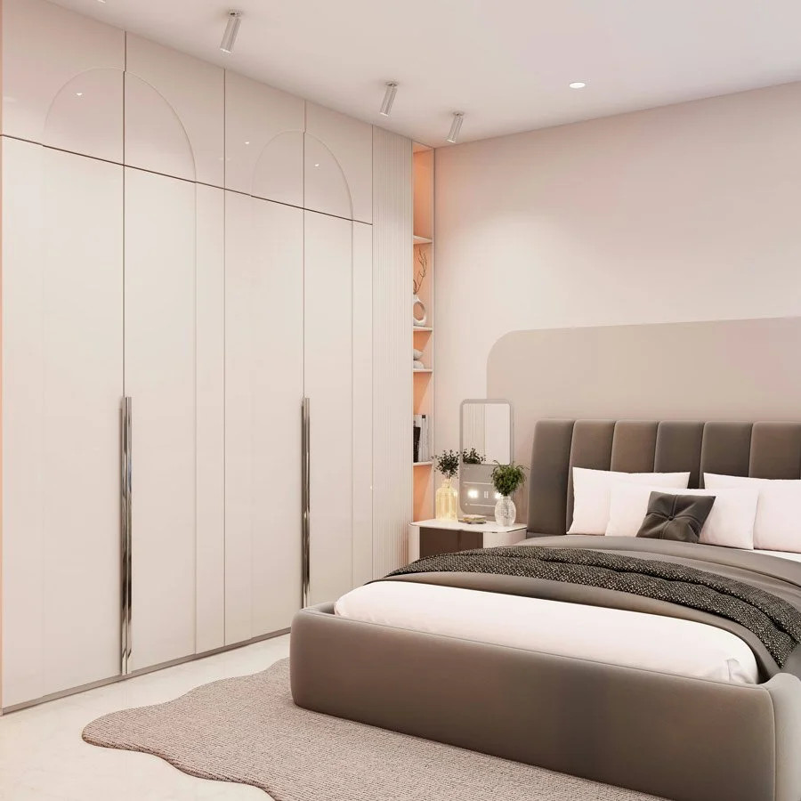 Luxury fitted wardrobe bedroom interior