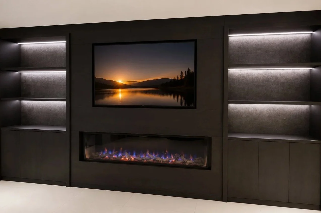 Luxury TV Wall & Fireplace