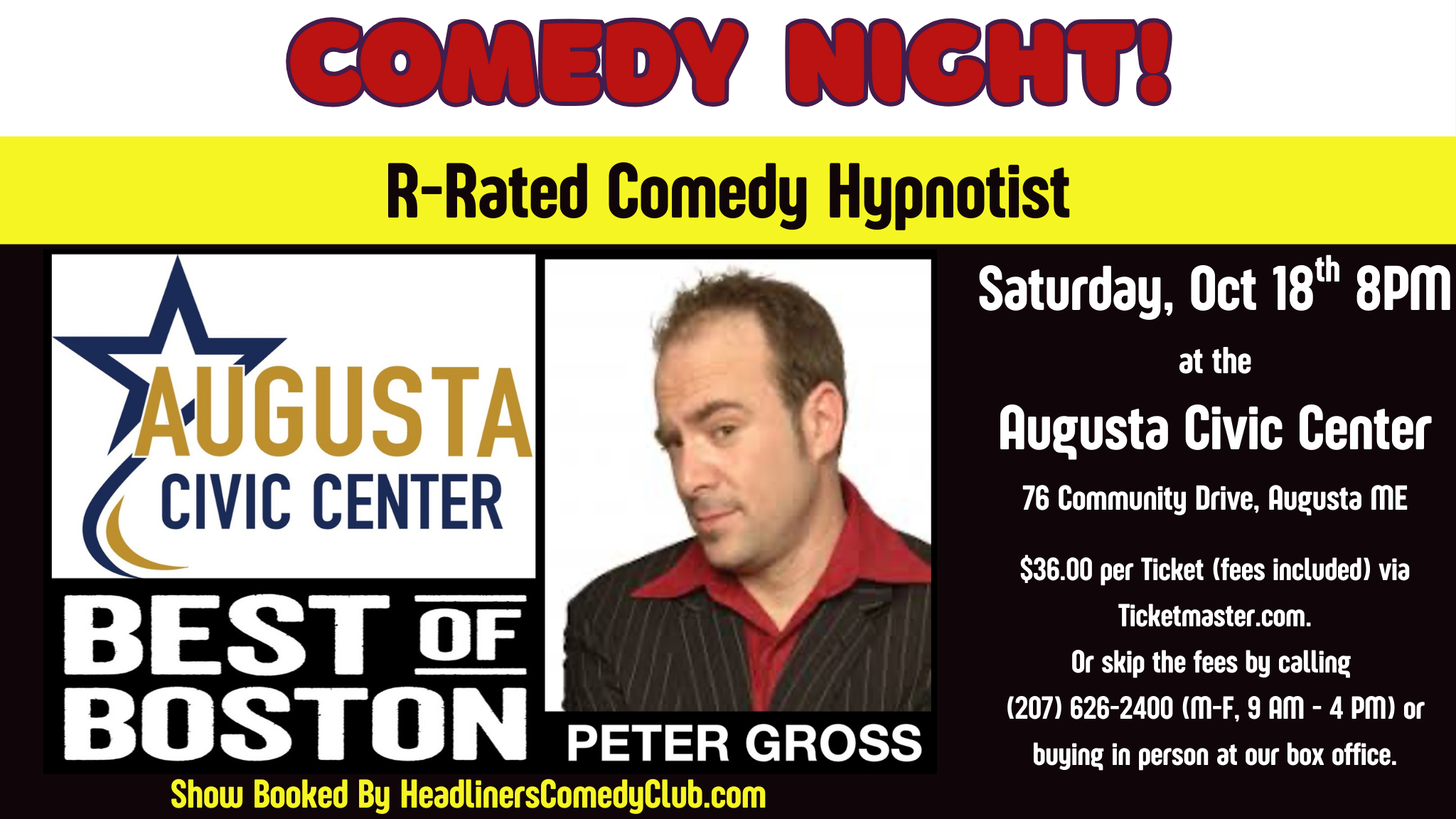 R-Rated Comedy Hypnotist Featuring Peter Gross (Ages 18+)