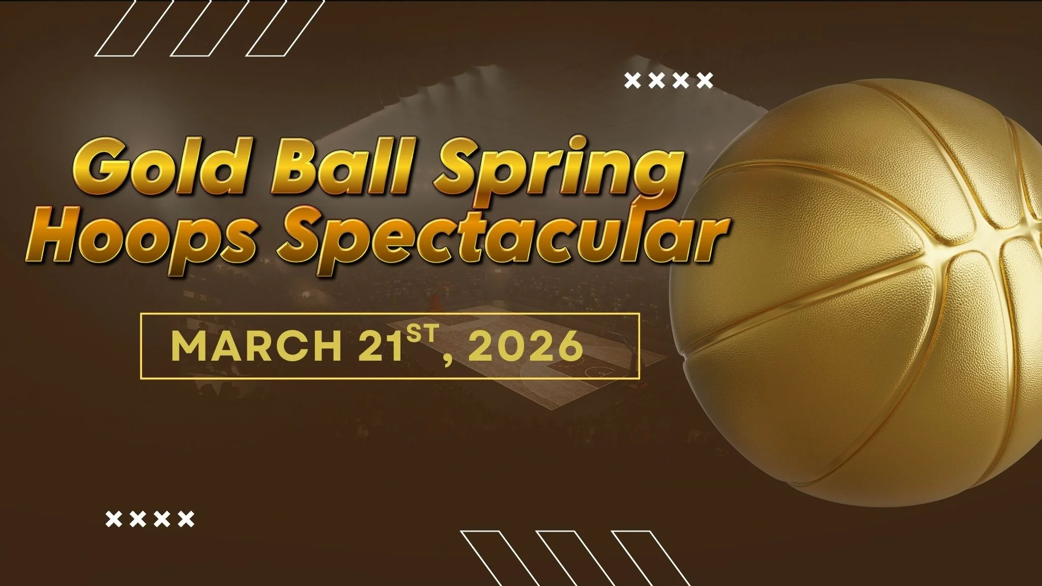 Gold Ball Spring Hoops Spectacular