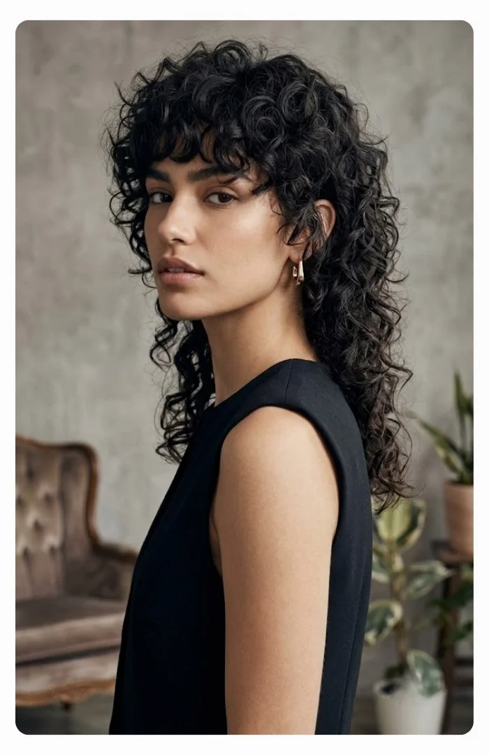 masculine Woman with curly hair idea