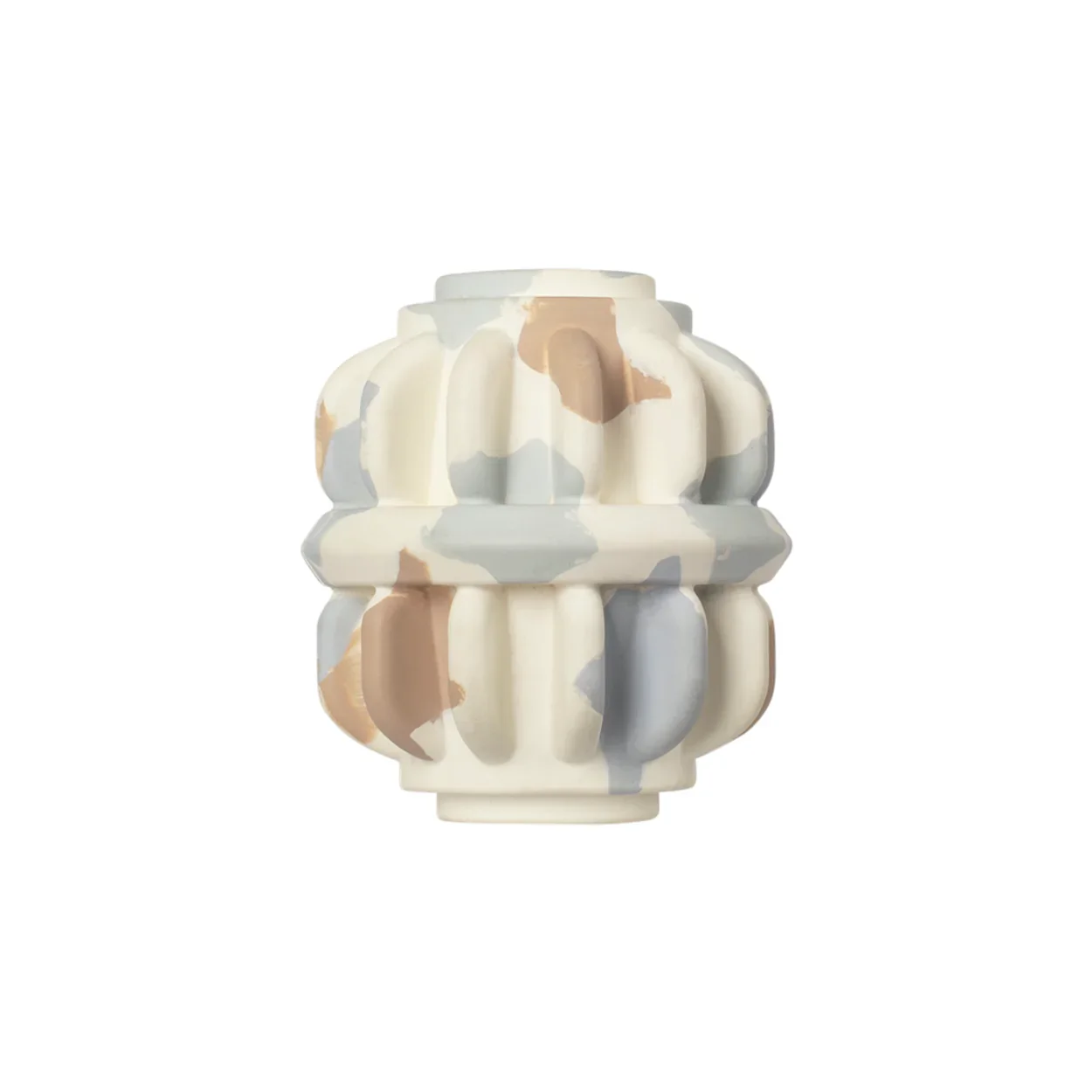GEO-METRIC RUBBER TREAT-DISPENSING DOG TOY