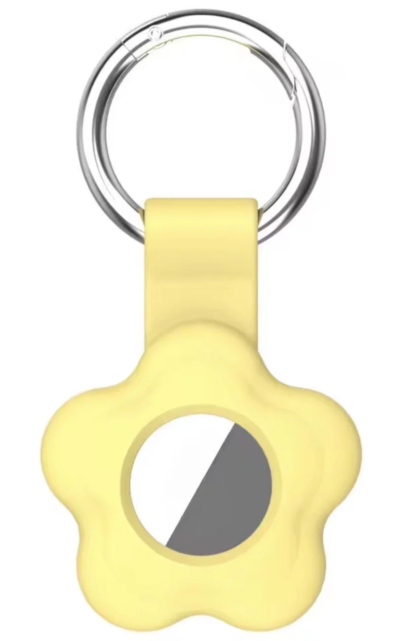Yellow airtag holder for dog collar