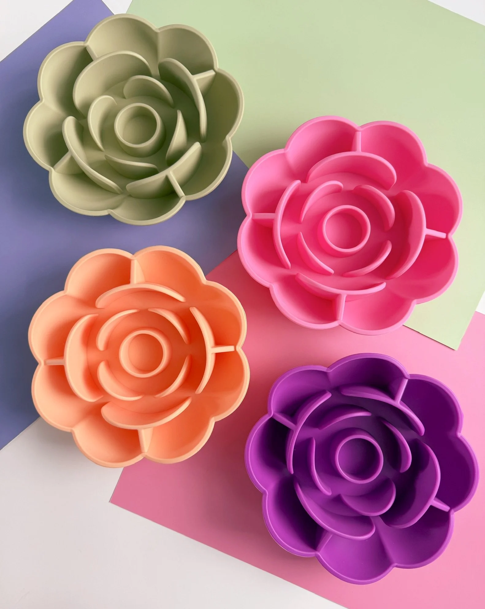 Slow feeder dog bowls multi colour