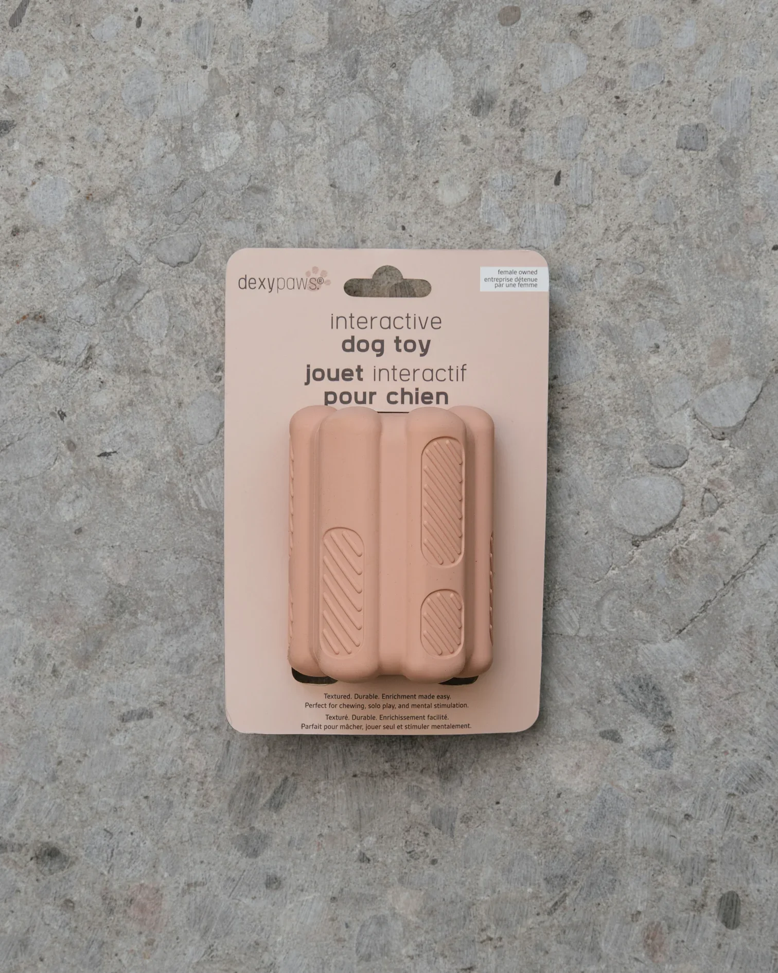 BLUSH PINK AGRESSIVE TEETHING / TREAT DISPENSING TOY