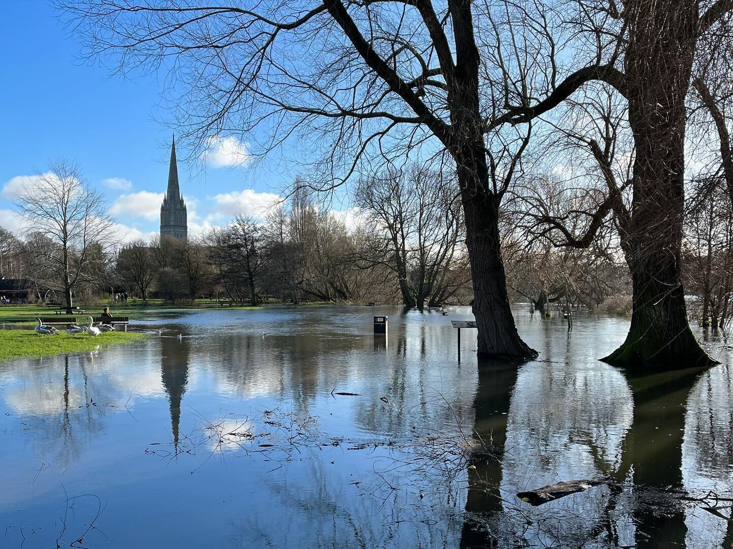 Flooding around Salisbury &amp; the office 

#salisbury #salisburycathedral #flooding #wilshire #architecture #paulstevensarchitecture