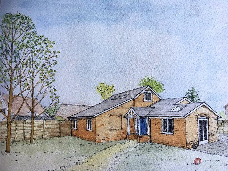 Extension to small barn unit to create a holiday cottage in Hampshire. End result similar to original proposed illustration.