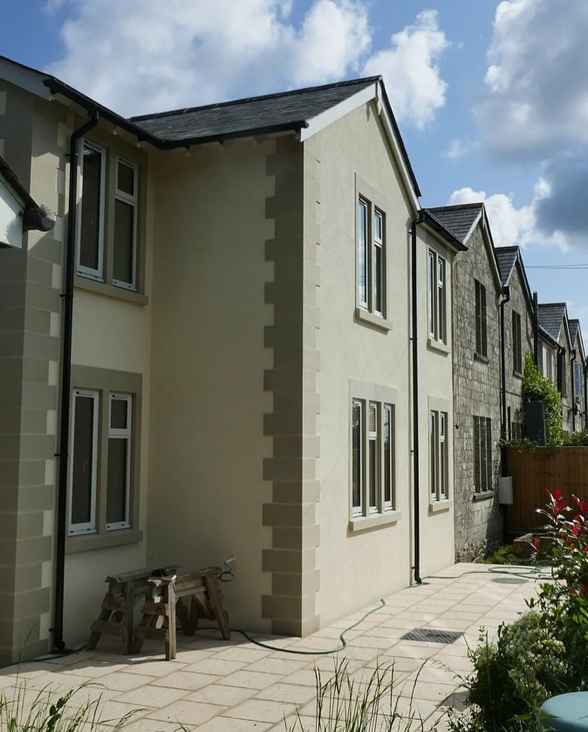 A new rendered two storey extension to this 1867 Victorian end terrace cottage offers a subtle contrast to the original Chilmark stone, whilst maintaining its stone details in a respectful and contemporary way. 
#architecture #victoriancottage #hous