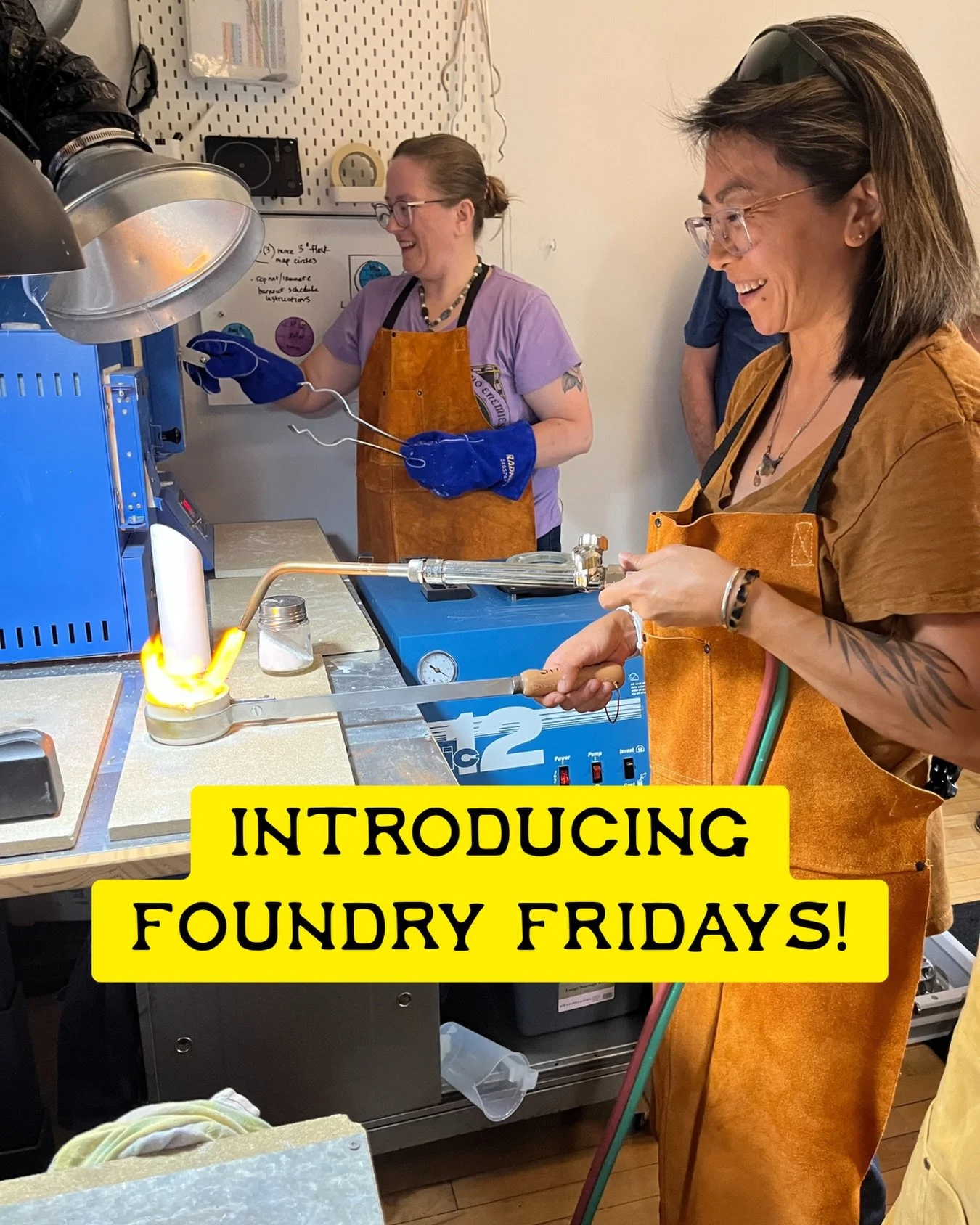 TGIF means even more with Foundry Fridays at Alloy!

How it works:

Metalsmiths with basic casting experience are invited to use Alloy Studios for Foundry Fridays!
Must have taken Beginning Casting For Jewelry or completed our Alloy Investment Orient